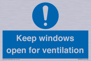 Keep windows open for ventilation